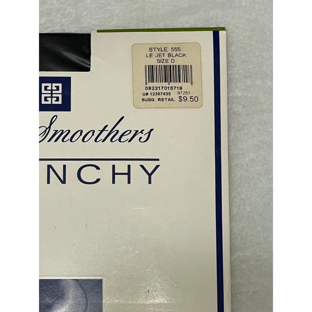 Givenchy Body Smoothers 555 Support Leg Pantyhose Le Jet Black Size D Vintage 96